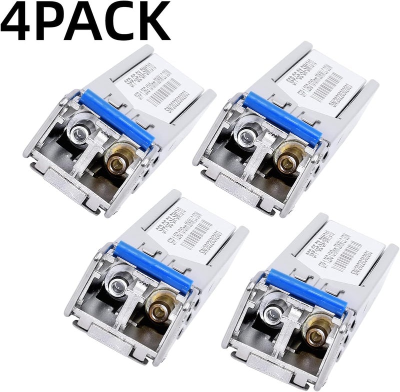 GESD 4Pack 1.25G SFP LC Module 1000Base-LX(SMF,1310nm,20km,DDM) Single-Mode Transceiver for Cisco GLC-LH-SMD,Ubiquiti UniFi,Meraki MA-SFP-1GB-LX10,Fortinet,Mikrotik,TP-Link,Netgear,TL-SM311LS,D-Link,Intel - Image 2